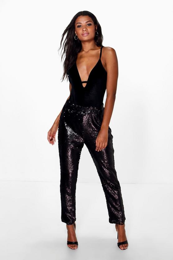 Boutique Loren Sequin Slim Fit Trousers